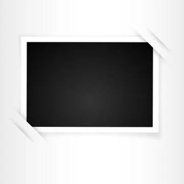 Retro photo frame with shadows. Vector illustration. Stock Illustration