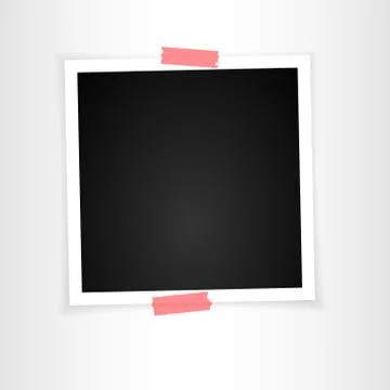 Retro photo frame with shadows. Vector illustration. Stock Illustration