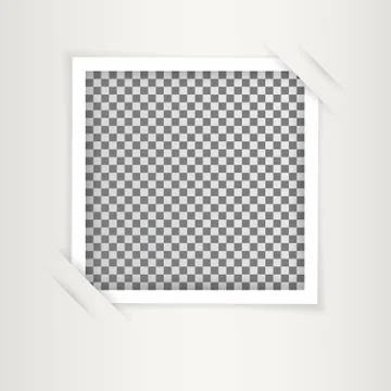 Retro photo frame with shadows. Vector illustration. Stock Illustration