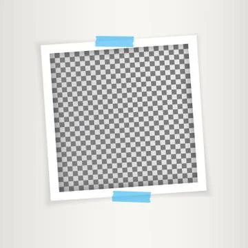 Retro photo frame with shadows. Vector illustration. Stock Illustration
