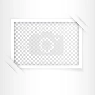 Retro photo frame with shadows. Vector illustration. Stock Illustration