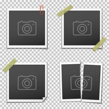Retro photo frames. Vector illustration Stock Illustration