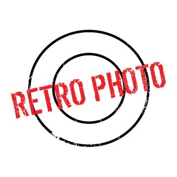 Retro Photo rubber stamp 스톡 일러스트
