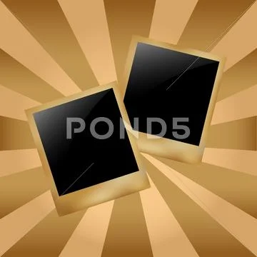 Retro photo on vintage background Stock Illustration