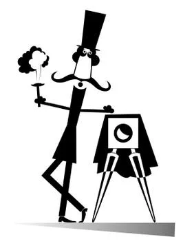 Retro photographer Stock Illustration