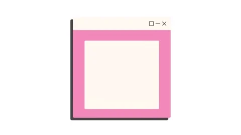 Retro Pink Computer Window Pop up Graphic for Video Overlay Vídeo Stock 346619220