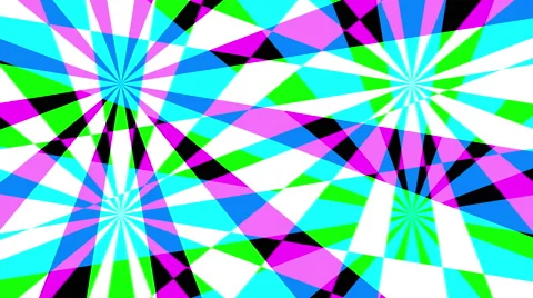 Retro Pinwheels Psychedelic Hypnotic VJ Background loop colorful Stock Footage