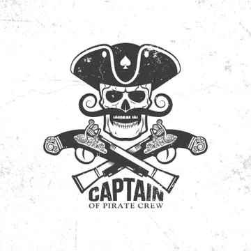 Retro Pirate Logo Stock Illustration