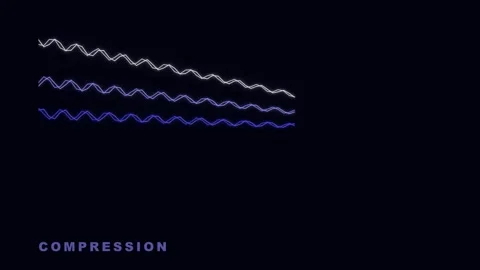 Retro Pixel Art Compression Text on Black Background Stock Footage 335474037