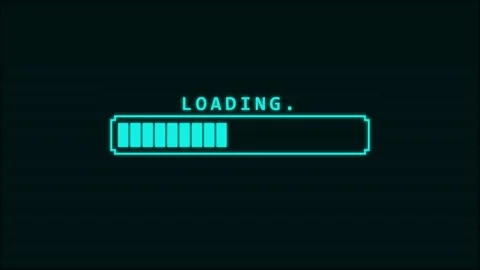 Retro pixel art loading bar animation stock footage Stock Footage 345729854