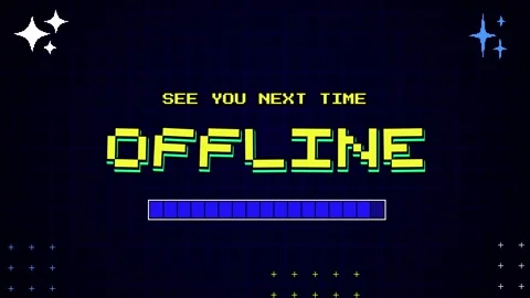 Retro Pixel Art Offline Screen Animation for Streamers Gaming Grid Background Stock Footage 311108335