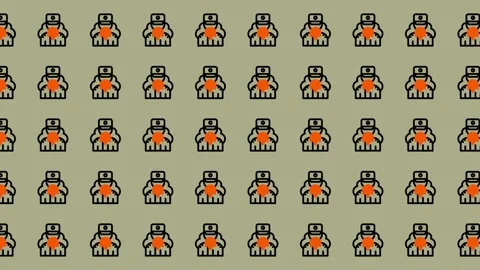 Retro Pixel Art Pattern Animation - Nostalgic 8-bit Design Loop. Stock Footage 325381733