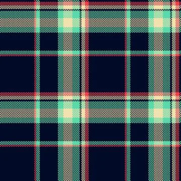 Retro pixel art pattern. A vibrant, detailed plaid design with a classic tart 스톡 일러스트