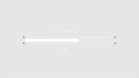 Retro pixel loading bar animation, percentage progress on transparent background Stock Footage 337620215