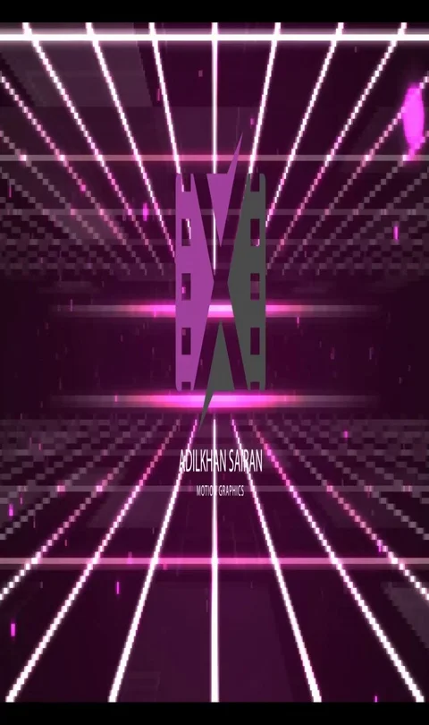 Retro Pixel Logo Reveal After Effects stock