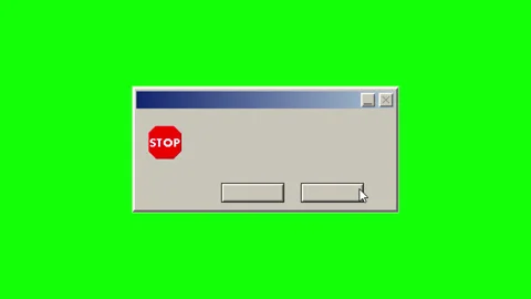 Retro pixel stop alert dialog interface animation Stock Footage 332709693