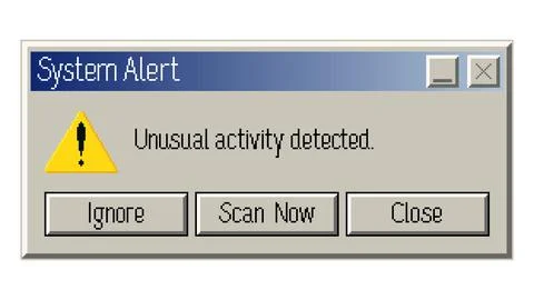 Retro pixel system alert error window interface Ilustração Stock