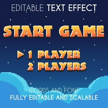 Retro Pixel Text Effect for Promotional Banner or Poster イラスト素材