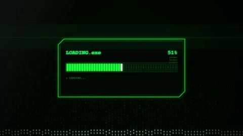 Retro Pixel Video Game Loading Screen Progress Bar Animation on a Dark Digi.. 動画素材 347291557