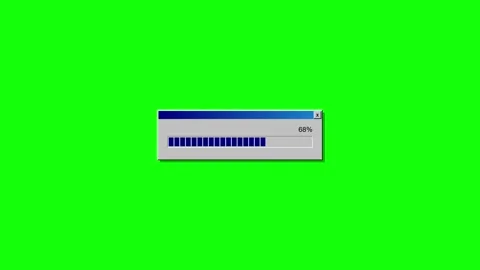 Retro Pixel Video Game Loading Screen Progress Bar with Success Message on G Видео 347291795