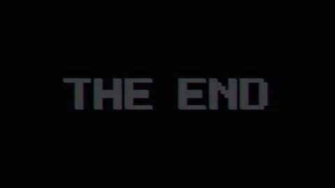 Retro pixelated the end title screen with glitch and static effects. 4K Vídeos de archivo 344846675