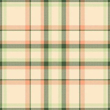Retro pixelated plaid pattern. A vintage textile design with intersecting lin Stock Illustration