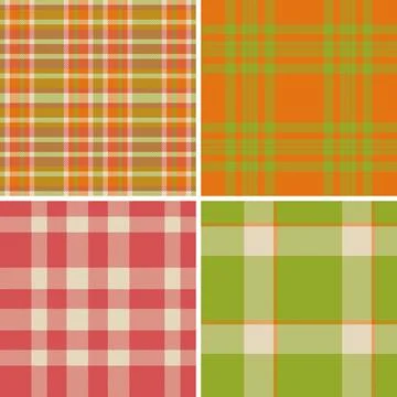 Retro plaid pattern bundle for craft cutting. Clear tartan paths support plot Illustrazione stock