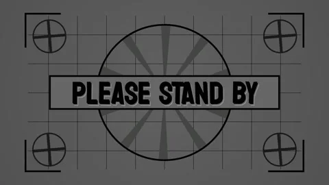 Retro Please Stand By TV Test Pattern Screen Animation Stock Footage 315014881