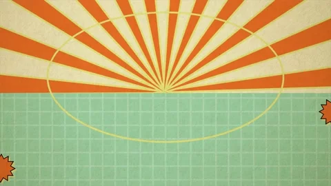 Retro pop art background 3 with in transition Stock Footage 200920032