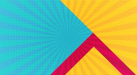 Retro pop art comic background lightning blast halftone dots. Cartoon or book Illustrazione stock