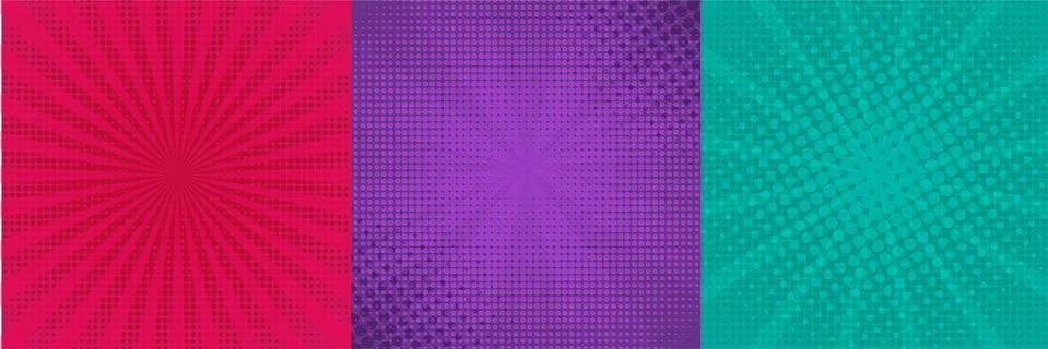 Retro pop art comic background lightning blast halftone dots. Cartoon or book Stock Illustration