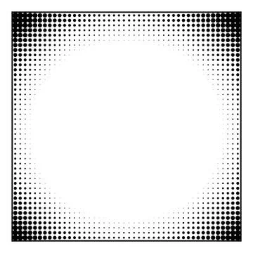 Retro Pop Art Half Tone Border Background Frame Illustrazione stock