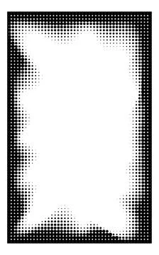 Retro Pop Art Half Tone Border Background Frame Illustrazione stock