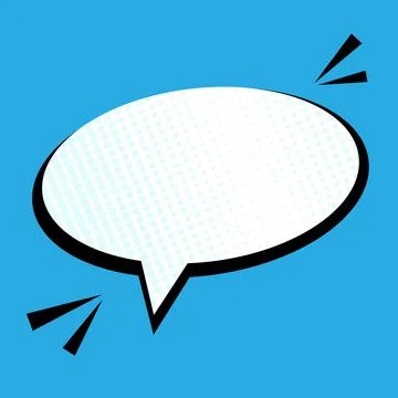 Retro pop art style background with empty comic speech bubble Stock Illustration