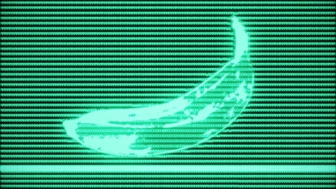 Retro Pop Banana in Ascii Art Style 8bit... | Stock Video | Pond5