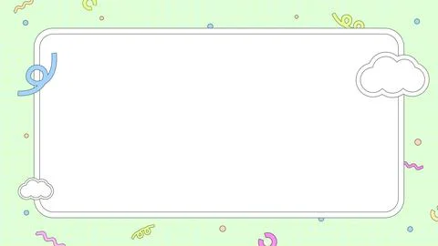 Retro Pop Cute Cloud and Shape Background Light Green Stock Illustration