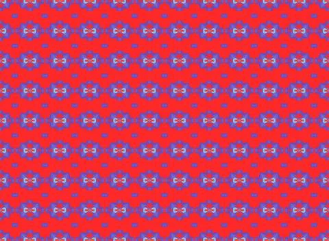 Retro pop flash: patterned wallpaper-style design in candy red, electric blue, p Illustrazione stock