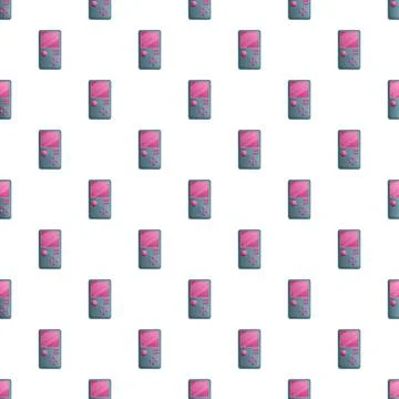 Retro portable video game console pattern Ilustração Stock
