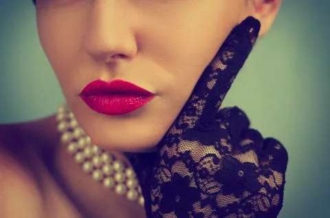 Retro portrait Foto stock