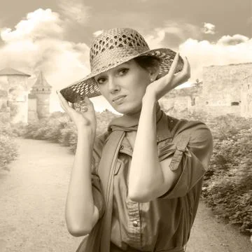 Retro portrait Stock Photos