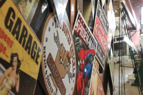 Retro Poster Wall Stock Photos