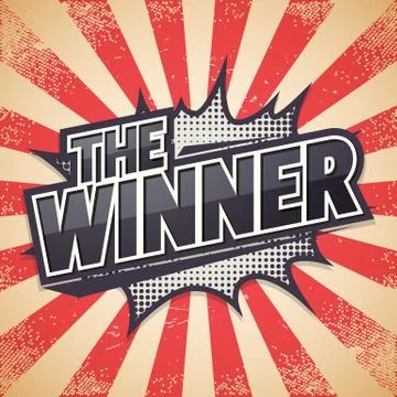 Retro poster, The Winner, Vector illustration Stock Illustration