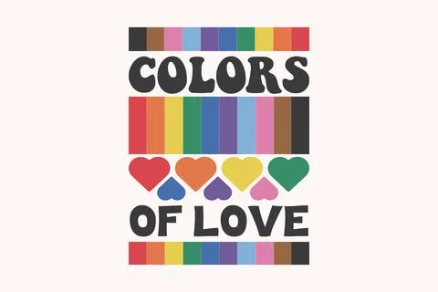 Retro Pride Month Typography T-Shirt Design Stock Illustration