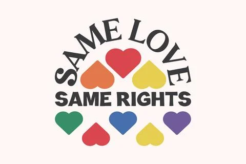 Retro Pride Month Typography T-Shirt Design Stock Illustration