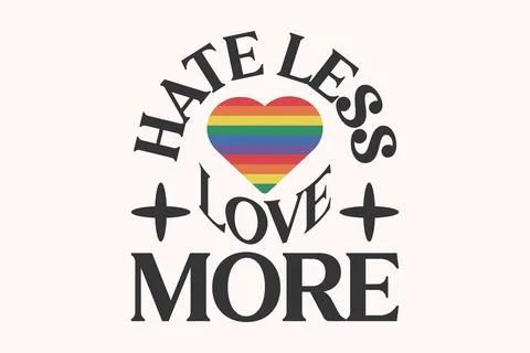 Retro Pride Month Typography T-Shirt Design Stock Illustration