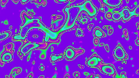 Retro Psychedelic Liquid Motion Video stock 240320329