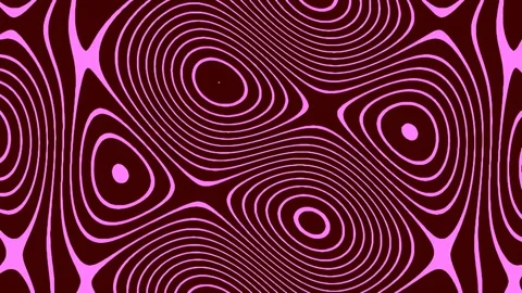 Retro psychedelic seamless geometric wave pattern in magenta and deep red Stock Footage 337163552