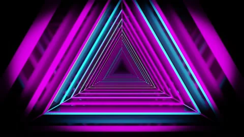 Retro purple blue sci-fi tunnel Stock Footage 131862957