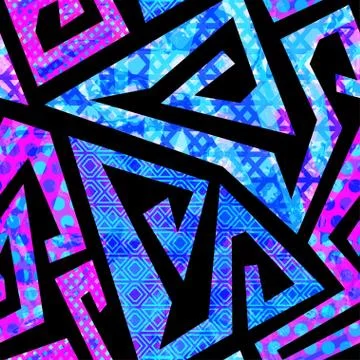 Retro purple seamless pattern Stock Illustration