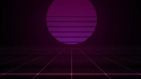 Retro Purple Sunset Background Gradient. Stock Footage 335115696